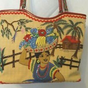 Vintage Isabella Fiore Tropical Bag